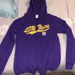 LSU tigers zip up jacket